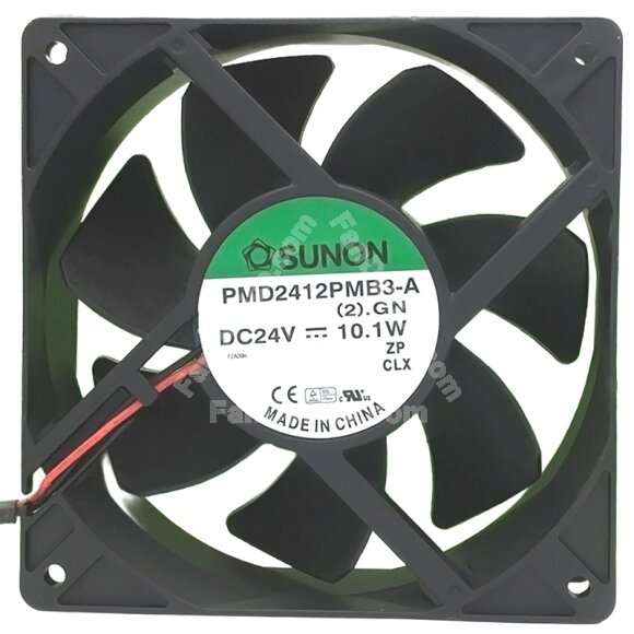 Sunon PMD2412PMB3-A DC 24V 10.1W 2 Wires Axial Cooling Fan