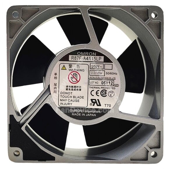 OMRON R87F-A4A15LP AC 200V 11/10W Thermal Protected Axial Cooling Fan