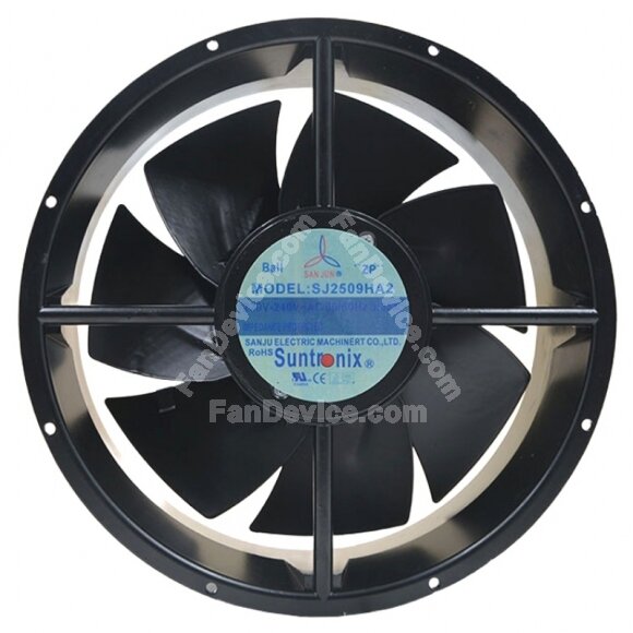 SAN JUN SJ2509HA2 AC 220V-240V 0.33A 2 Wires Axial Cooling Fan