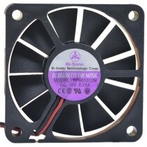 Bi-Sonic SP601012M 12V 0.15A 2 Wires DC Brushless Axial Cooling Fan