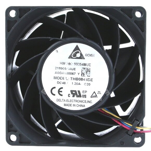 Delta THB0848DE DC 48V 1.20A 4 Wires 8038 Axial Cooling Fan
