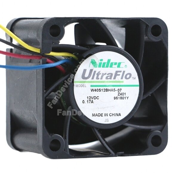 Nidec UltraFlo W40S12BHA5-07 DC 12V 0.17A Axial Cooling Fan
