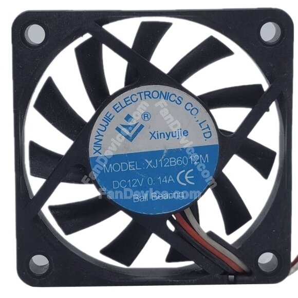 XINYUJIE XJ12B6012M DC 12V 0.14A Ball Bearing Axial Cooling Fan
