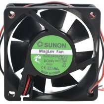 Sunon Maglev KDE2406PKV3 DC 24V 1.0W 2 Wires Axial Cooling Fan