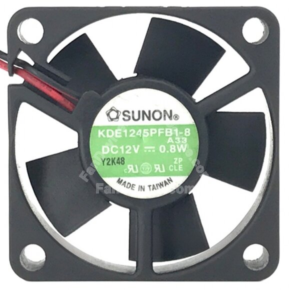 Sunon KDE1245PFB1-8 DC 12V 0.8W 2 Wires Axial Cooling Fan