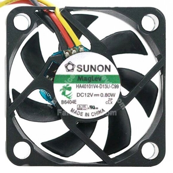 Sunon Maglev HA40101V4-D13U-C99 DC 12V 0.80W 3 Wires Axial Cooling Fan