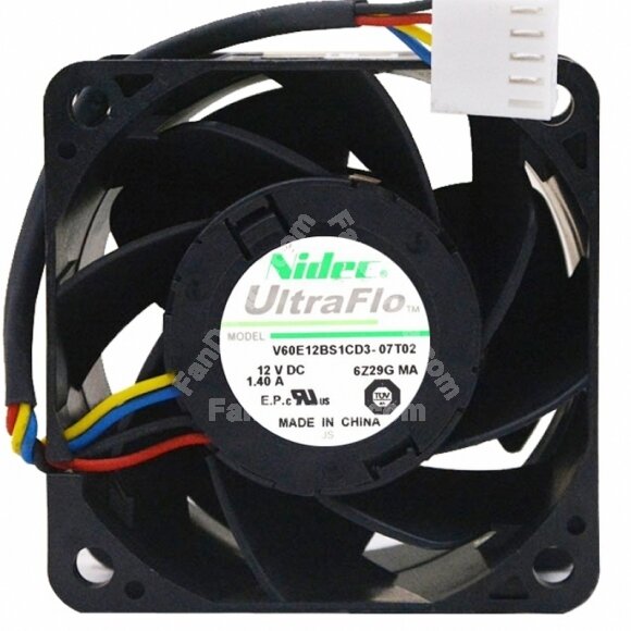 Nidec UltraFlo V60E12BS1CD3-07T02 DC 12V 1.40A 4 Wires PWM Axial Fan