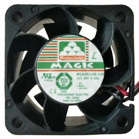 Magic MGA4024UB-O28 DC 24V 0.30A 2 Wires 4028 Axial Cooling Fan