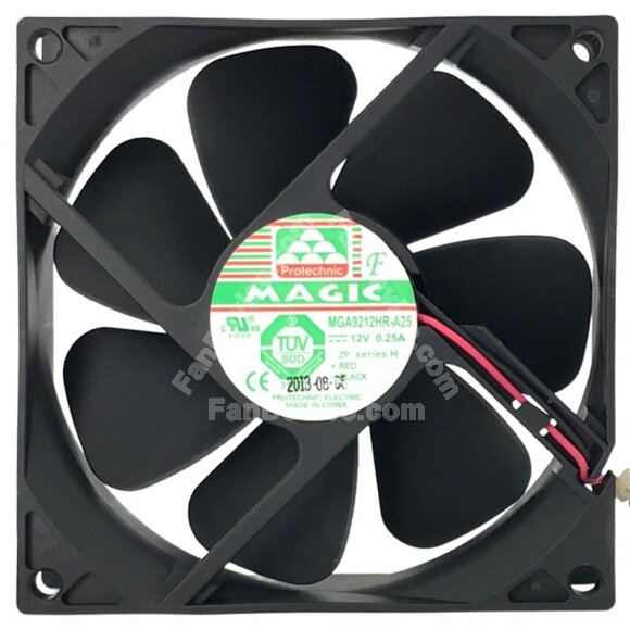 Magic MGA9212HR-A25 DC 12V 0.25A 2 Wires 9225 Axial Cooling Fan