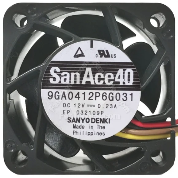 Sanyo 9GA0412P6G031 DC 12V 0.23A 4 Wires PWM Axial Cooling Fan
