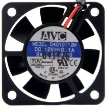 AVC D4010T12M DC 12V 0.1A 2 Wires Ball Bearing Axial Cooling Fan