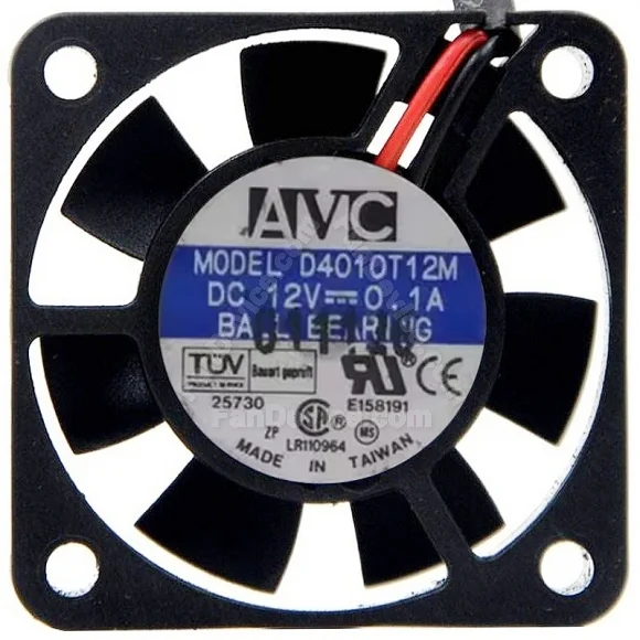 AVC D4010T12M DC 12V 0.1A 2 Wires Ball Bearing Axial Cooling Fan