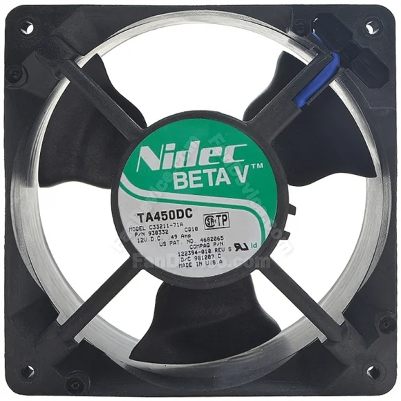 Nidec C33211-71A DC 12V 0.49Amp 3 Wires Axial Cooling Fan