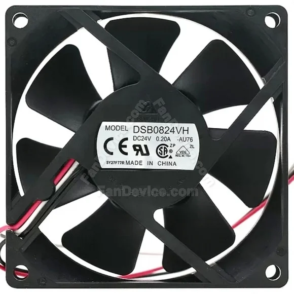 Delta DSB0824VH 24V 0.20A 3 Wires Axial DC Brushless Cooling Fan
