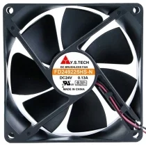 Y.S.TECH FD249225HS-N 24V 0.13A DC Brushless 2 Wires Axial Cooling Fan
