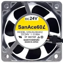 Sanyo 109L0624H402 DC 24V 0.06A 2 Wires Axial Cooling Fan