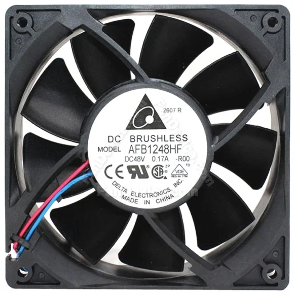 Delta AFB1248HF 48V 0.17A DC Brushless 3 Wires Axial Cooling Fan