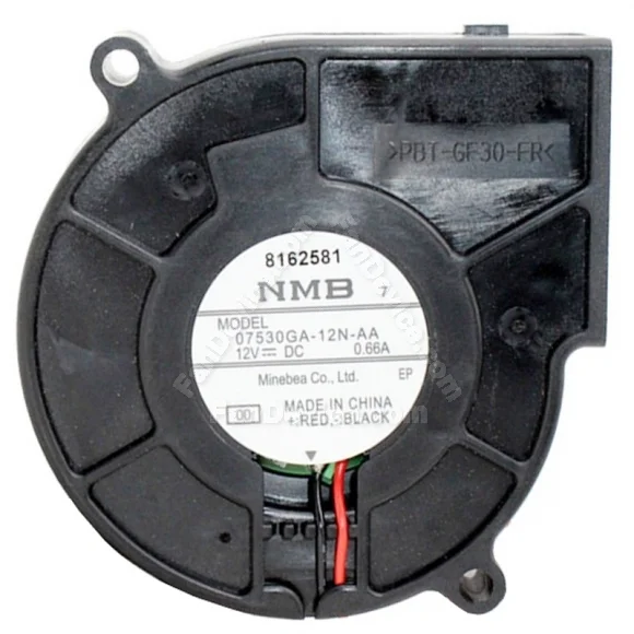 NMB 07530GA-12N-AA DC 12V 0.66A 2 Wires Blower Cooling Fan