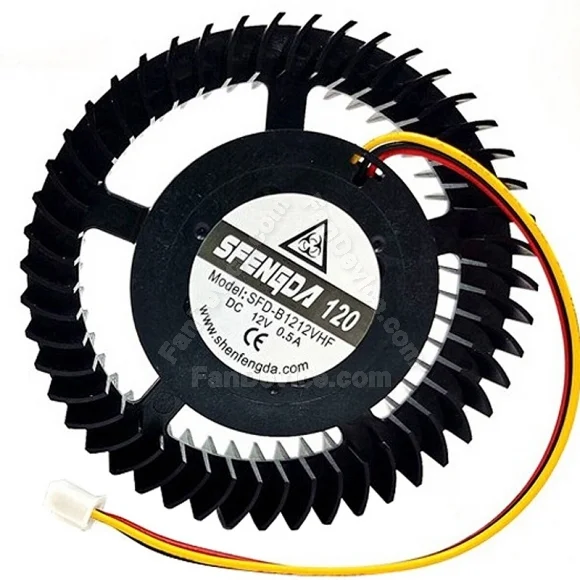 SFENGDA SFD-B1212VHF DC 12V 0.50A 3 Wires Cooling Fan
