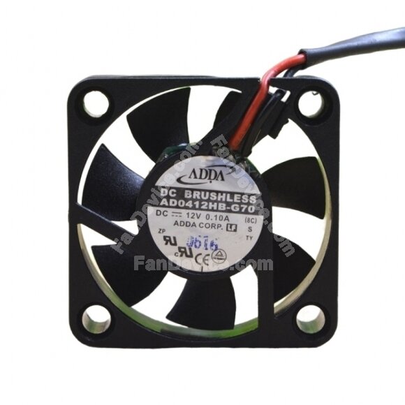 ADDA AD0412HB-G70 DC 12V 0.10A 2 Wires Axial Cooling Fan