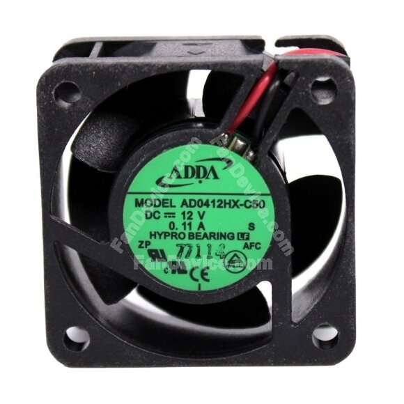 ADDA AD0412HX-C50 DC 12V 0.11A 2 Wires Axial Cooling Fan