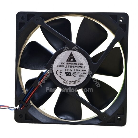 Delta AFB1212VH DC 12V 0.60A 2 Wires / 3 Wires / 4 Wires Axial Cooling Fan