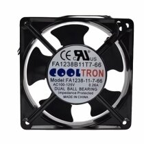 COOLTRON FA1238B11T7-66 AC 100-125V 0.26A 2 Wires Axial Cooling Fan