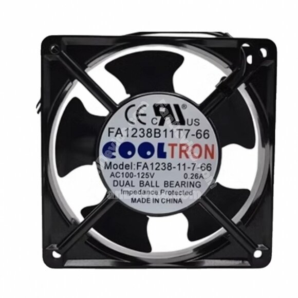 COOLTRON FA1238B11T7-66 AC 100-125V 0.26A 2 Wires Axial Cooling Fan