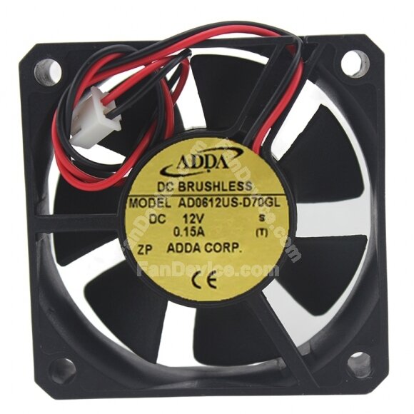 ADDA AD0612US-D70GL DC 12V 0.15A 6015 Axial Brushless Cooling Fan