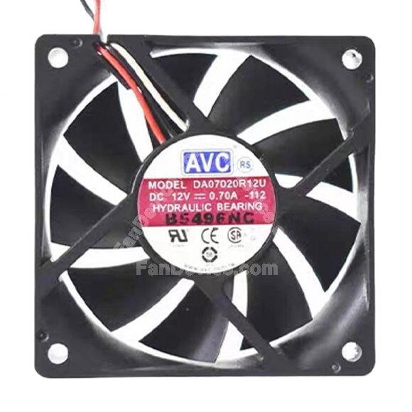 AVC DA07020R12U DC 12V 0.70A 7020 Axial Hydraulic Bearing Cooling Fan