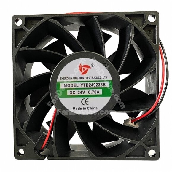 YING TIAN YTD249238B DC 24V 0.70A 2 Wires / 3 Wires / 4 Wires Axial Cooling Fan