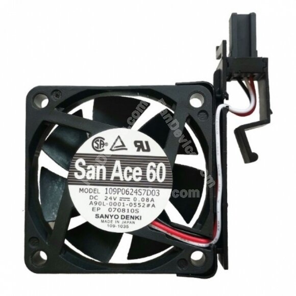 Sanyo Denki San Ace 60 109P0624S7D03 A90L-0001-0552#A DC 24V 0.08A 3 Wires Axial Cooling Fan