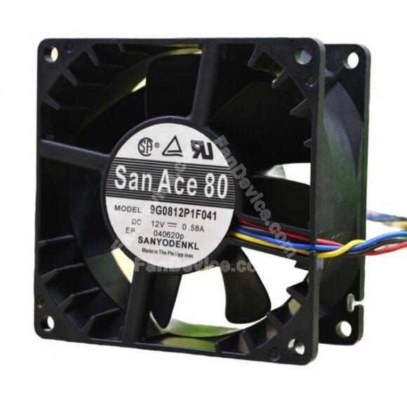 Sanyo Denki San Ace 80 9G0812P1F041 DC 12V 0.58A 2 Wires / 3 Wires / 4 Wires Axial Cooling Fan