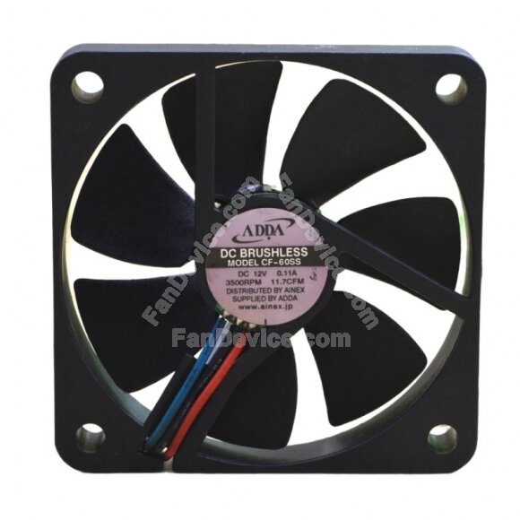 ADDA CF-60SS AD0612LB-G76 DC 12V 0.11A 3 Wires Axial Cooling Fan