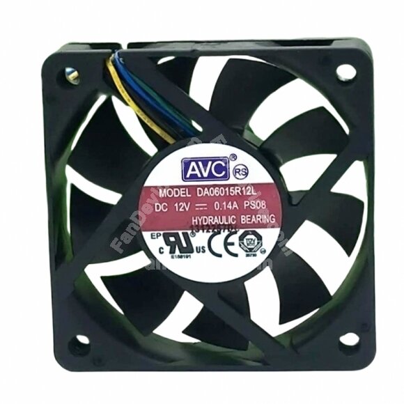 AVC DA06015R12L DC 12V 0.14A 2 Wires / 3 Wires / 4 Wires Axial Cooling Fan