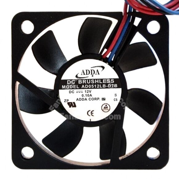 ADDA AD5012LB-D7B DC 12V 0.10A 2 Wires / 3 Wires / 4 Wires Axial Cooling Fan