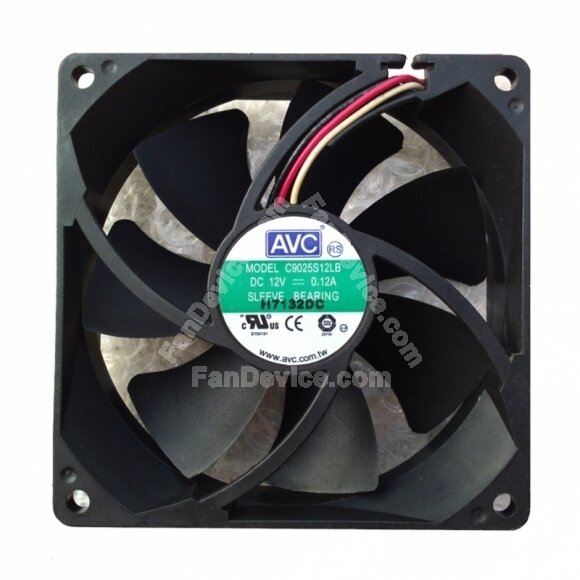 AVC C9025S12LB DC 12V 0.12A 2 Wires / 3 Wires Axial Cooling Fan
