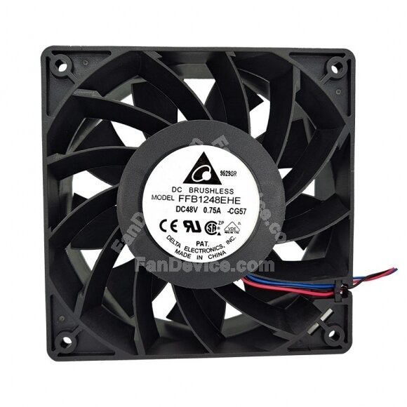 Delta FFB1248EHE DC 48V 0.75A 2 Wires / 3 Wires / 4 Wires Axial Cooling Fan