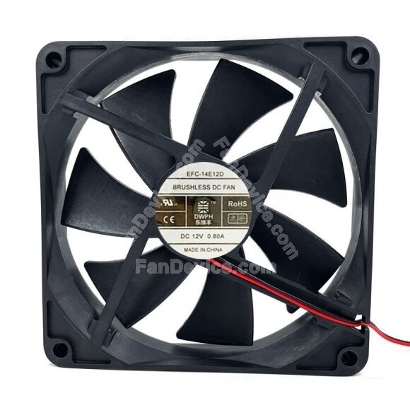 DWPH EFC-14E12D DC 12V 0.80A 2 Wires Axial Cooling Fan