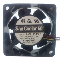 Sanyo Denki San Cooler 60 9A0612S4D05 DC 12V 0.17A 6025 Axial Cooling Fan