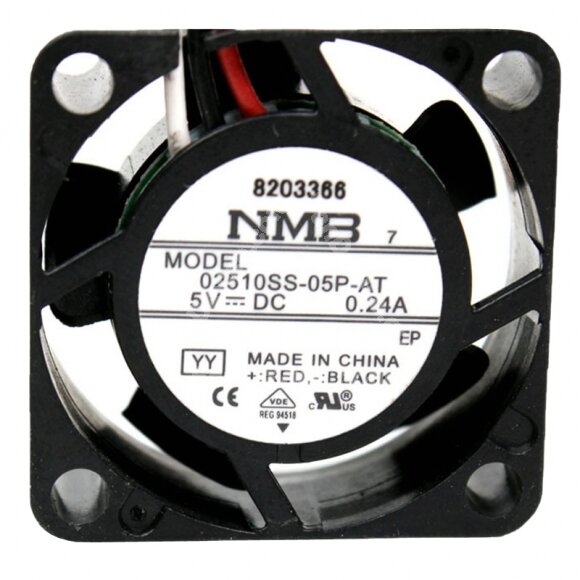 NMB 02510SS-05P-AT DC 5V 0.24A 2510 Axial Cooling Fan