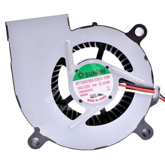 Sunon EF70251B2-C020-G99 DC 12V 2.38W 3 Wires Blower Cooling Fan