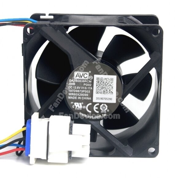AVC DAZB0838RCM-PG02 DC 13.6V 0.17A 4 Wires Axial Cooling Fan