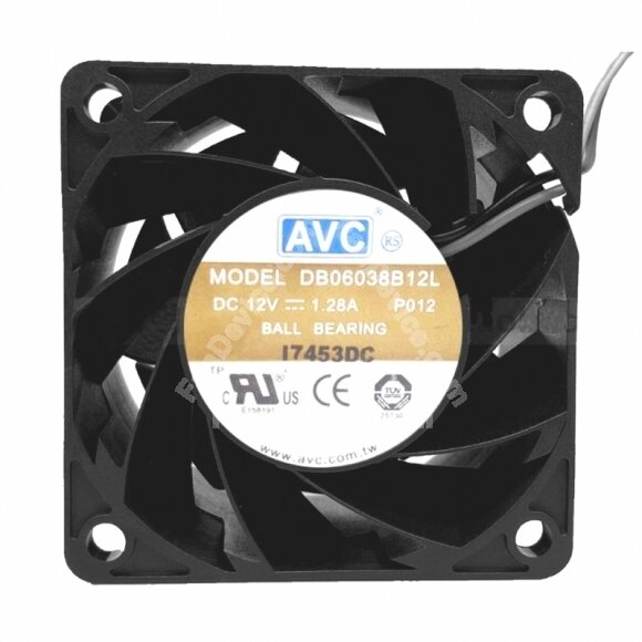 AVC DB06038B12L DC 12V 1.28A 2 Wires / 3 Wires / 4 Wires Axial Cooling Fan