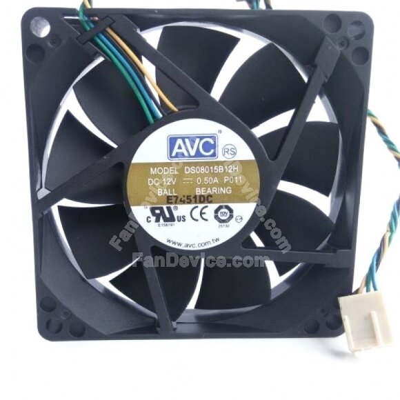 AVC DS08015B12H DC 12V 0.50A 2 Wires / 3 Wires / 4 Wires Axial Cooling Fan