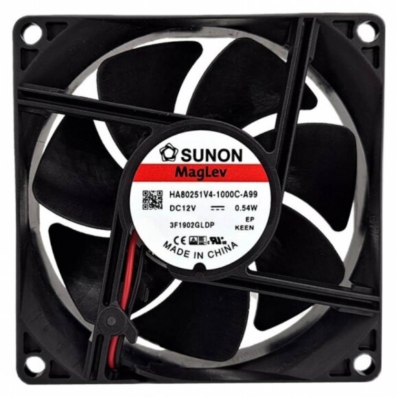 Sunon HA80251V4-1000C-A99 DC 12V 0.54W 2 Wires Axial Cooling Fan