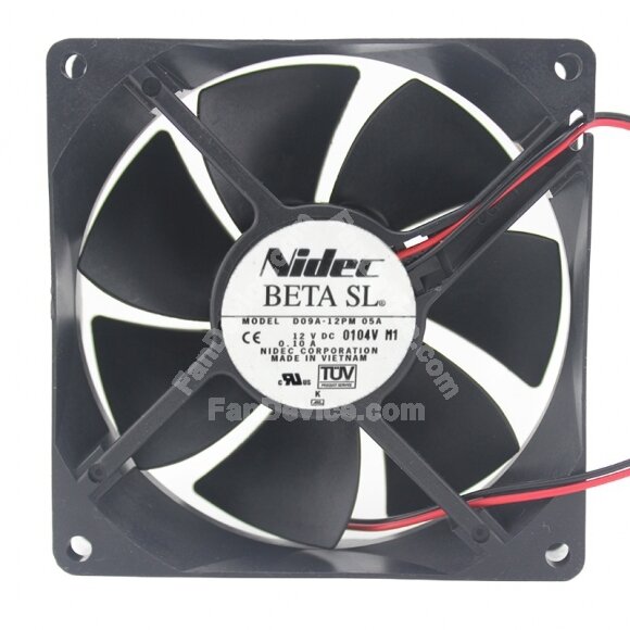 Nidec D09A-12PM 05A DC 12V 0.10A 9025 Axial Cooling Fan
