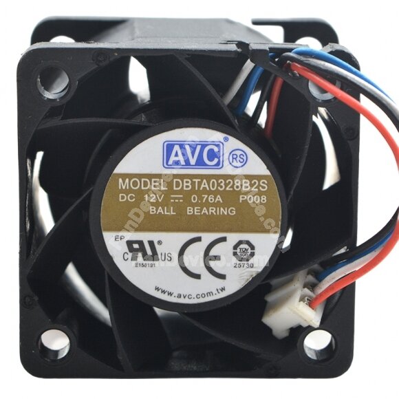 AVC DBTA0328B2S DC 12V 0.76A 3828 Axial Ball Bearing Cooling Fan