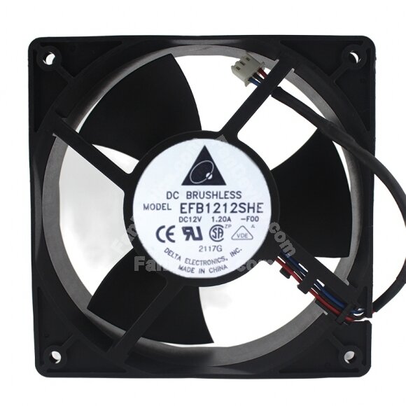 Delta EFB1212SHE DC 12V 1.20A 12038 Axial Brushless Cooling Fan