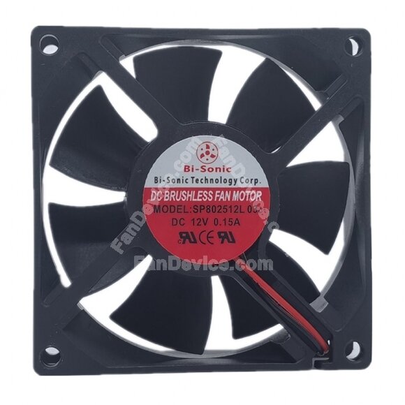 Bi-Sonic SP802512L 03 DC 12V 0.15A 8025 Axial Brushless Cooling Fan